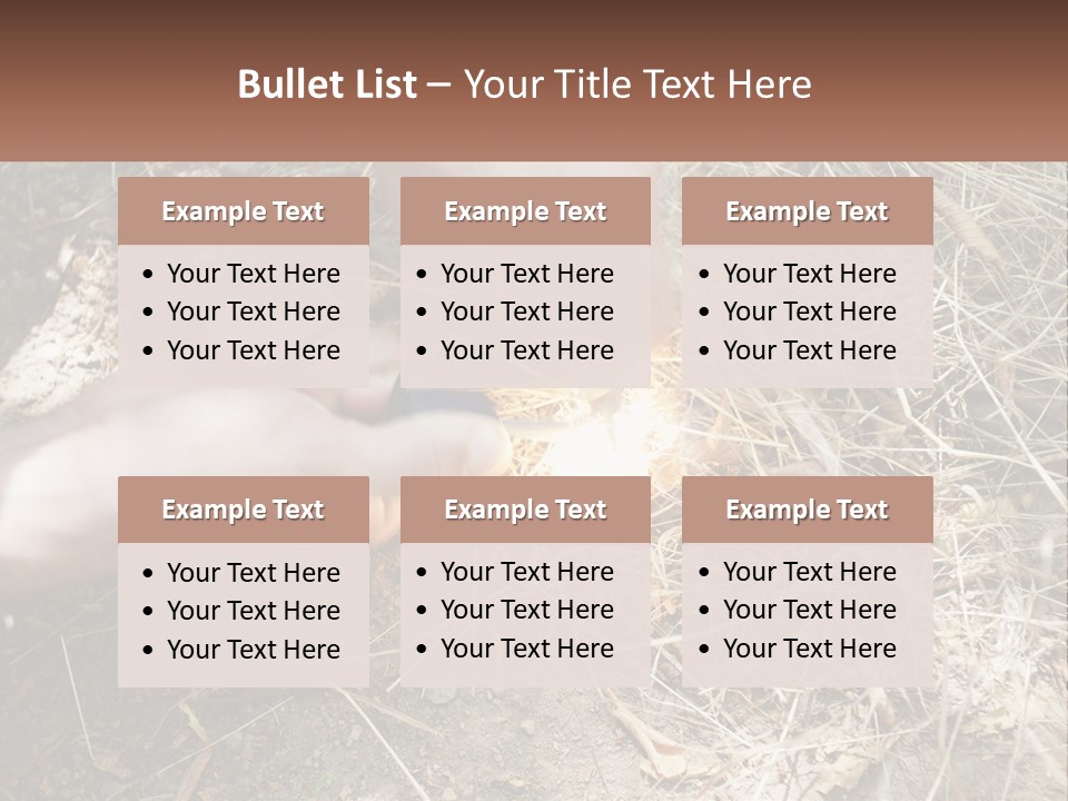 Wood Timber Leaves PowerPoint Template