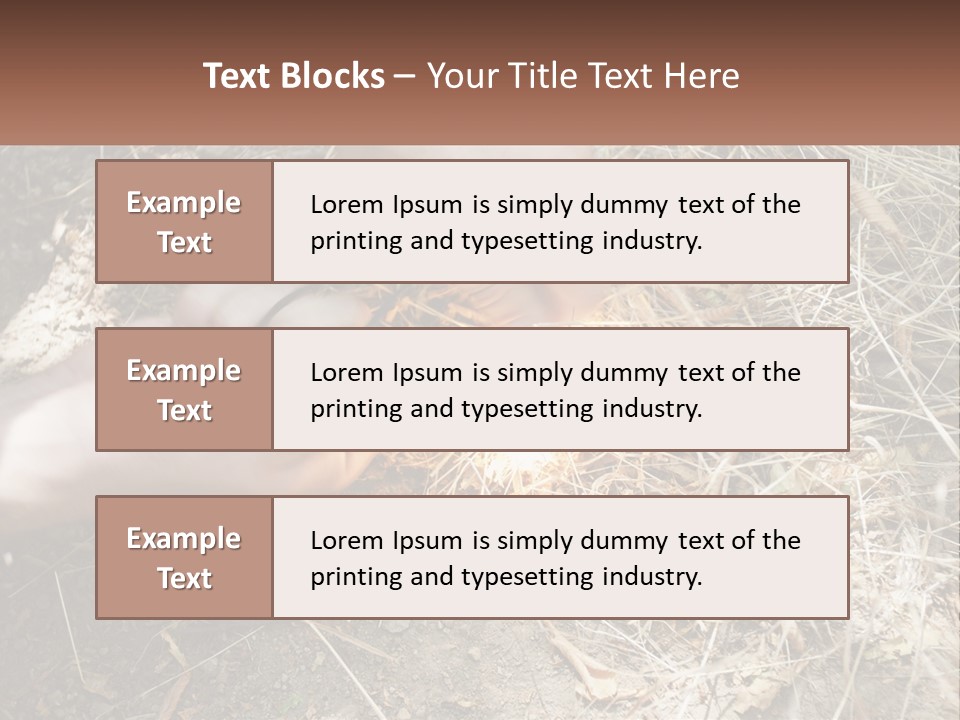 Wood Timber Leaves PowerPoint Template