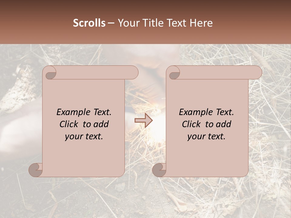 Wood Timber Leaves PowerPoint Template