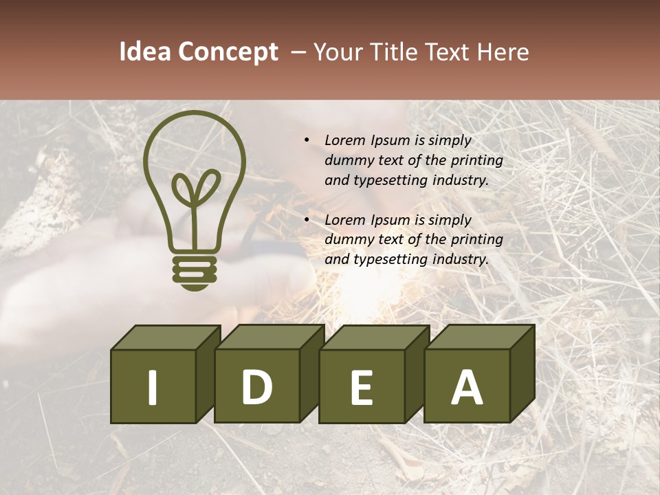 Wood Timber Leaves PowerPoint Template