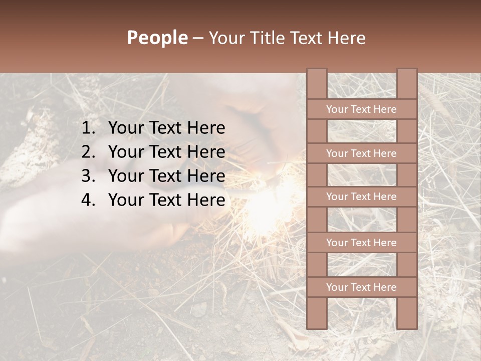 Wood Timber Leaves PowerPoint Template