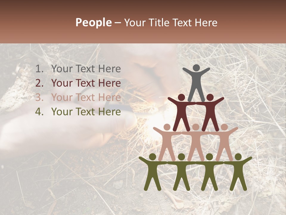 Wood Timber Leaves PowerPoint Template