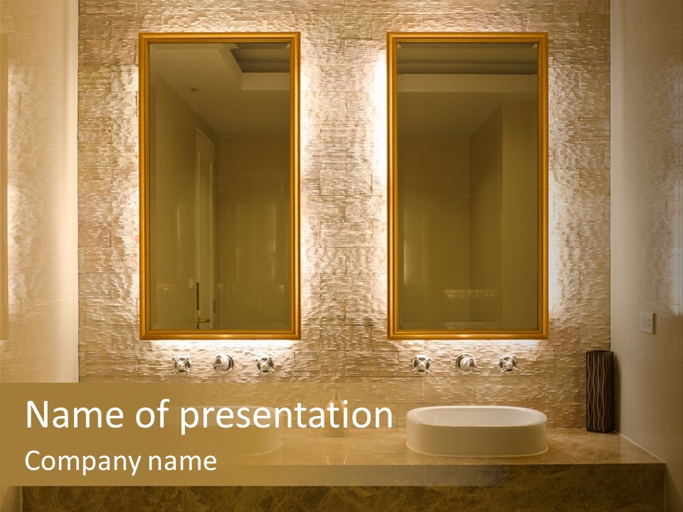 Architecture Lamp Granite PowerPoint Template