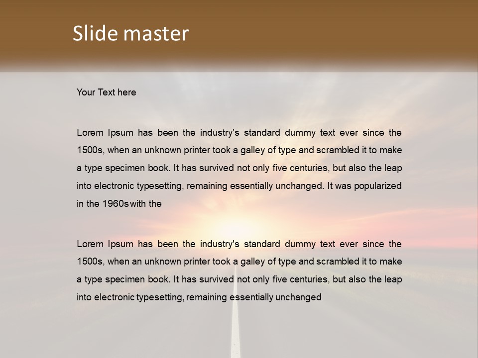 Destination Horizon Green PowerPoint Template