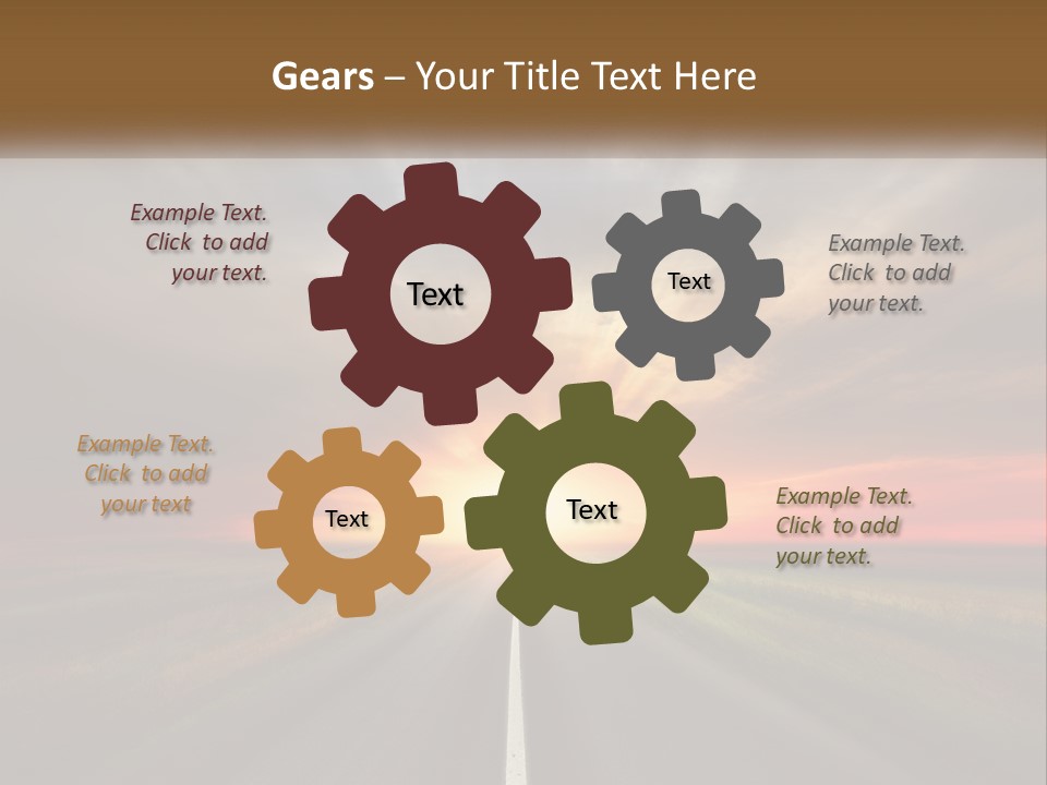 Destination Horizon Green PowerPoint Template