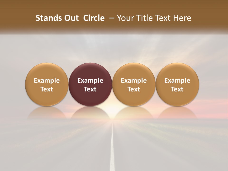 Destination Horizon Green PowerPoint Template