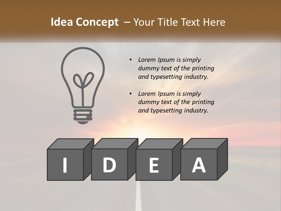Destination Horizon Green PowerPoint Template