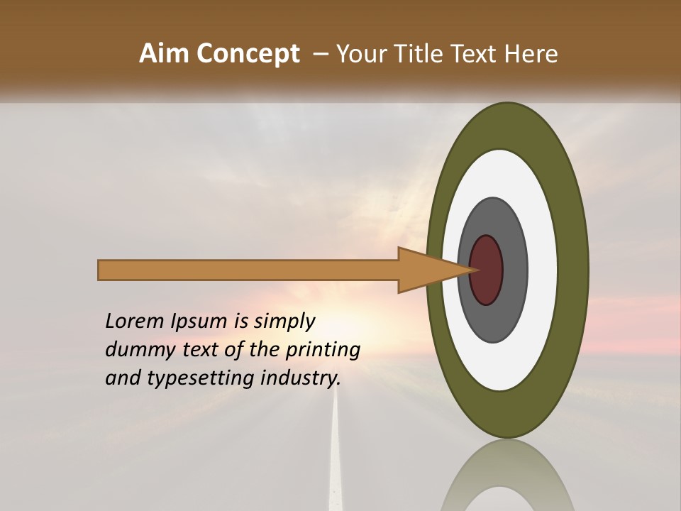 Destination Horizon Green PowerPoint Template