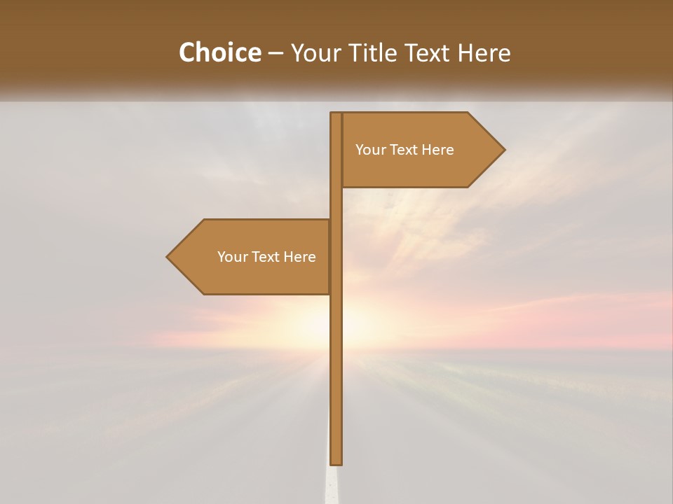 Destination Horizon Green PowerPoint Template
