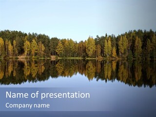 Panoramic Pine Scenery PowerPoint Template