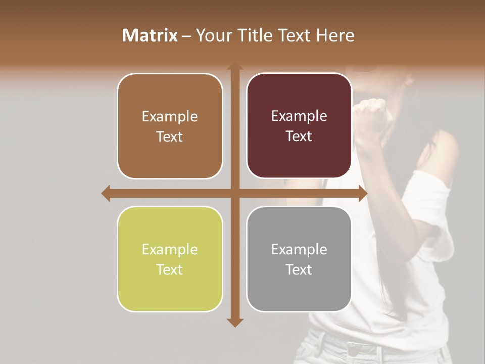 Celebrating Girl Background PowerPoint Template