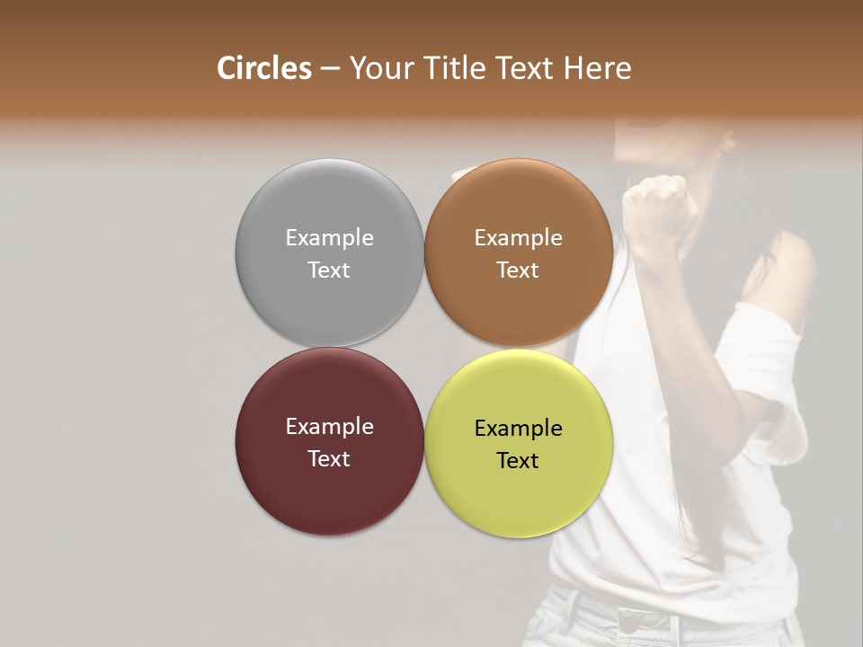 Celebrating Girl Background PowerPoint Template