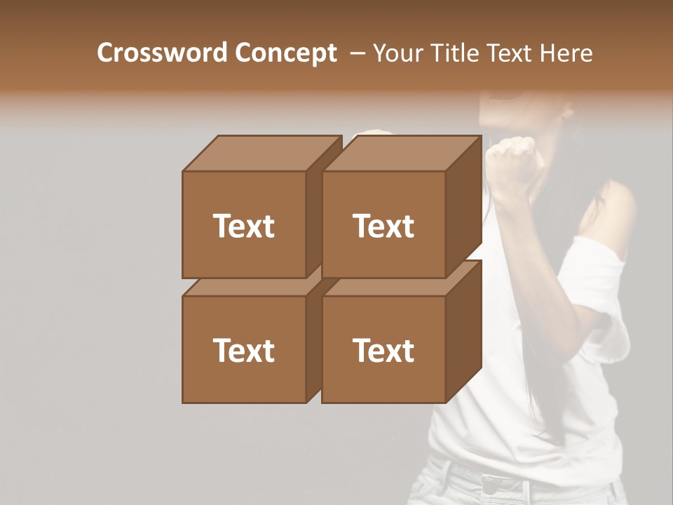 Celebrating Girl Background PowerPoint Template