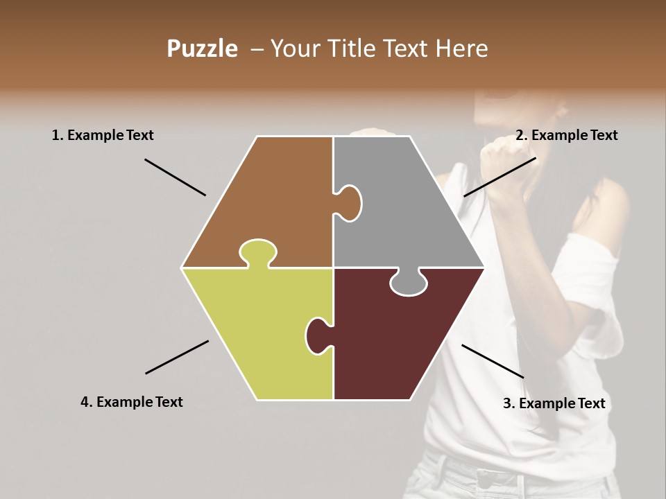 Celebrating Girl Background PowerPoint Template