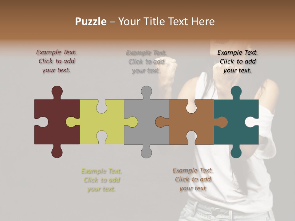 Celebrating Girl Background PowerPoint Template