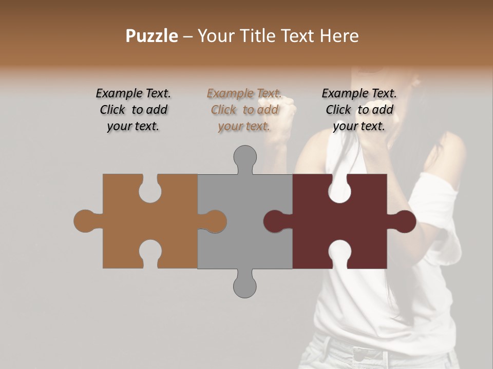 Celebrating Girl Background PowerPoint Template