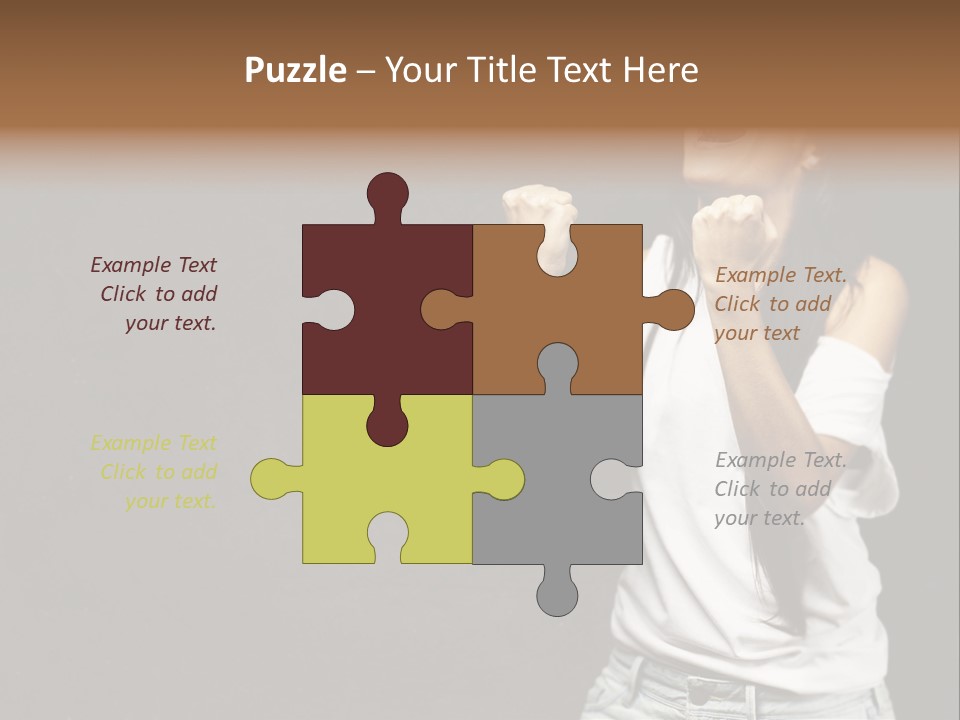 Celebrating Girl Background PowerPoint Template