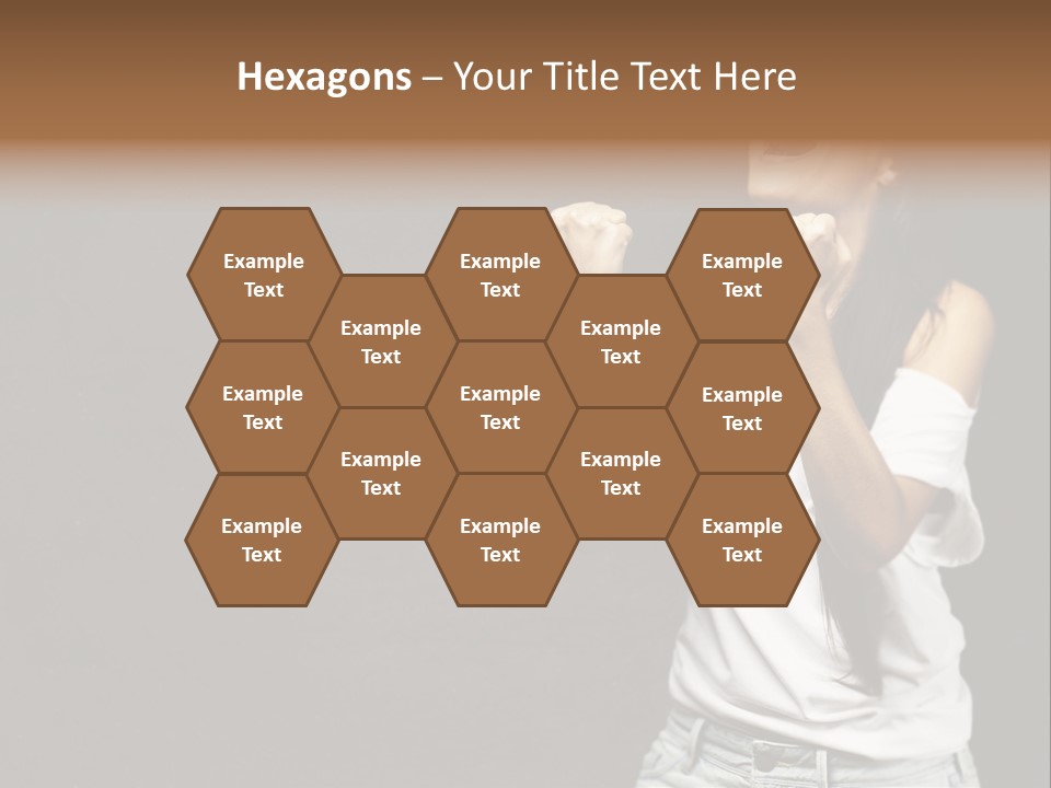 Celebrating Girl Background PowerPoint Template