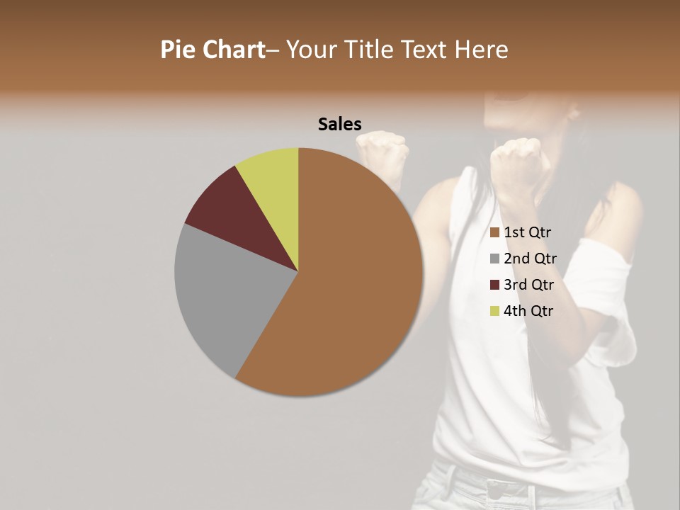 Celebrating Girl Background PowerPoint Template