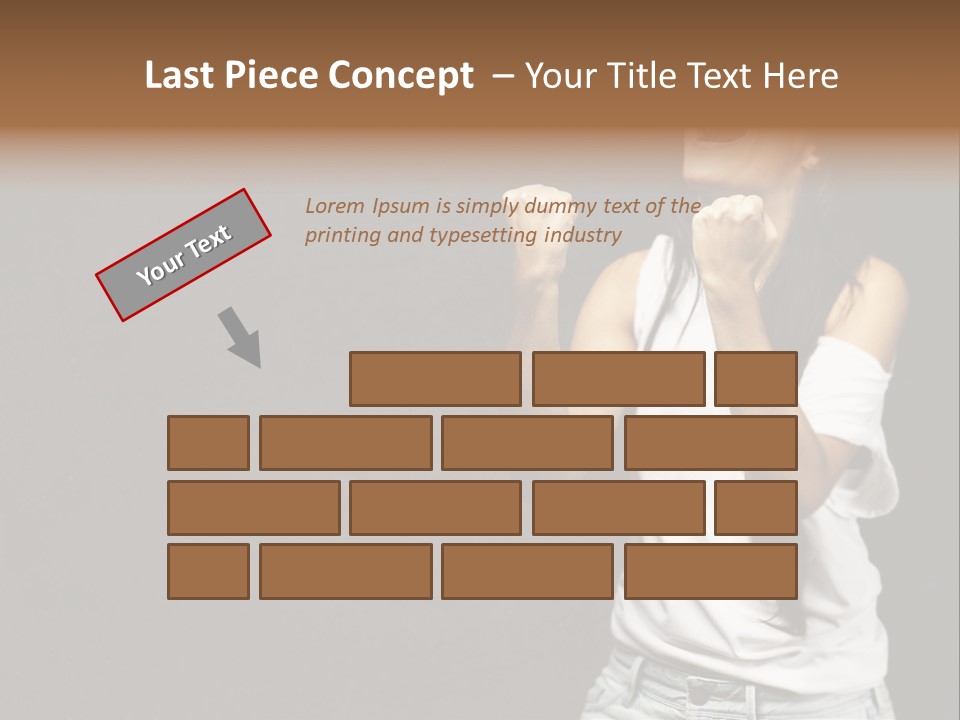 Celebrating Girl Background PowerPoint Template