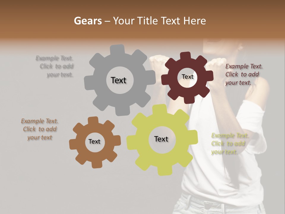 Celebrating Girl Background PowerPoint Template