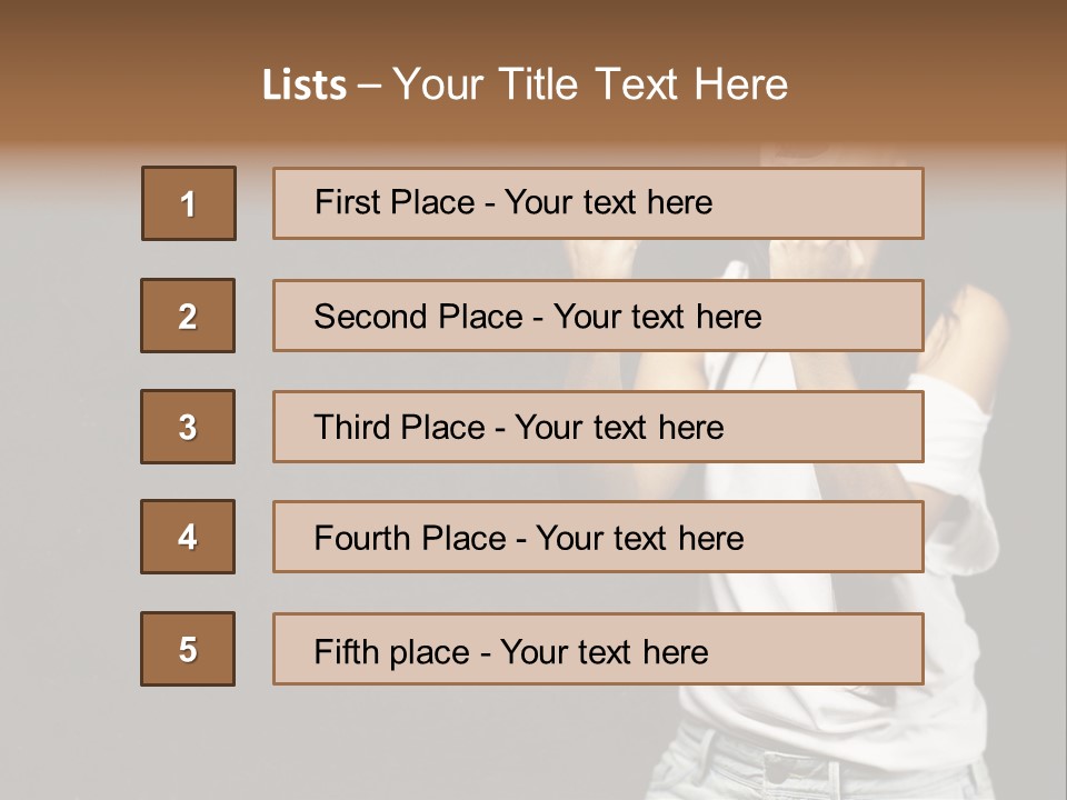 Celebrating Girl Background PowerPoint Template
