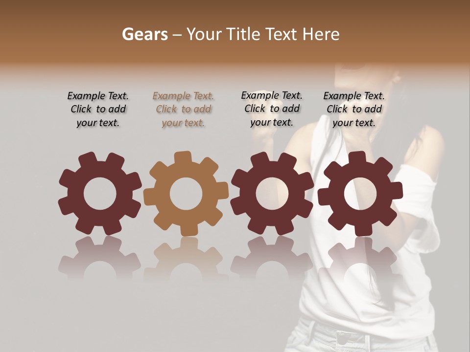 Celebrating Girl Background PowerPoint Template