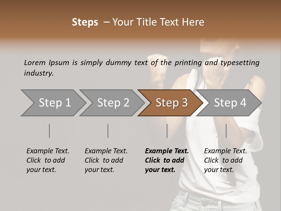 Celebrating Girl Background PowerPoint Template