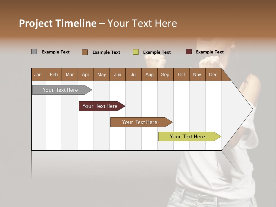 Celebrating Girl Background PowerPoint Template