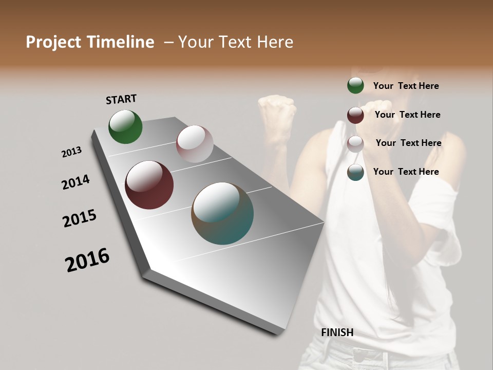 Celebrating Girl Background PowerPoint Template