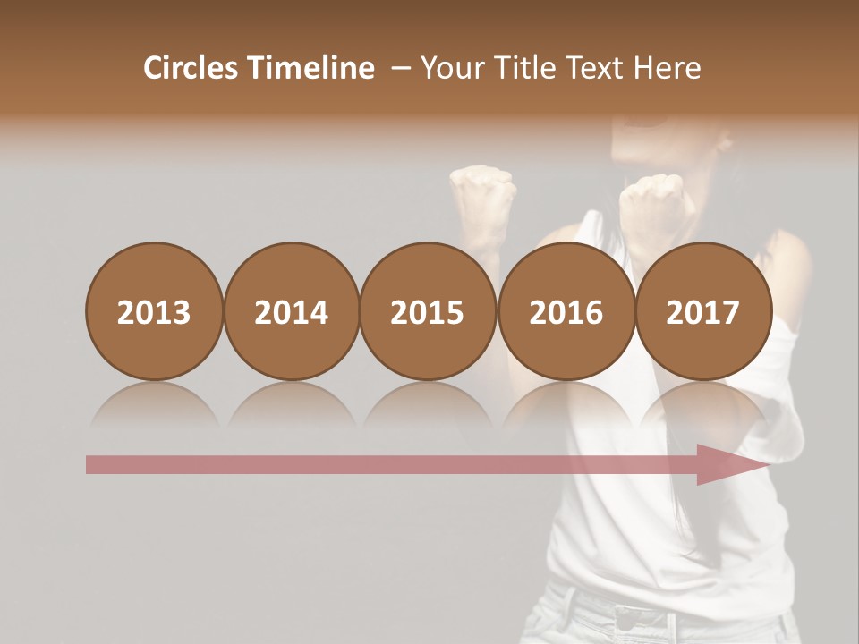 Celebrating Girl Background PowerPoint Template