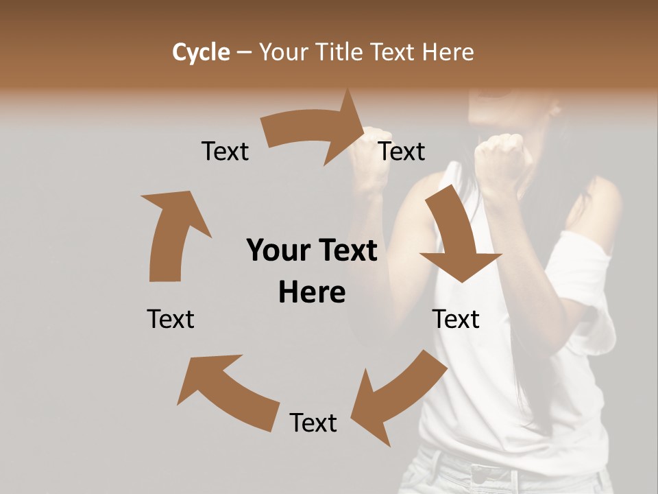 Celebrating Girl Background PowerPoint Template