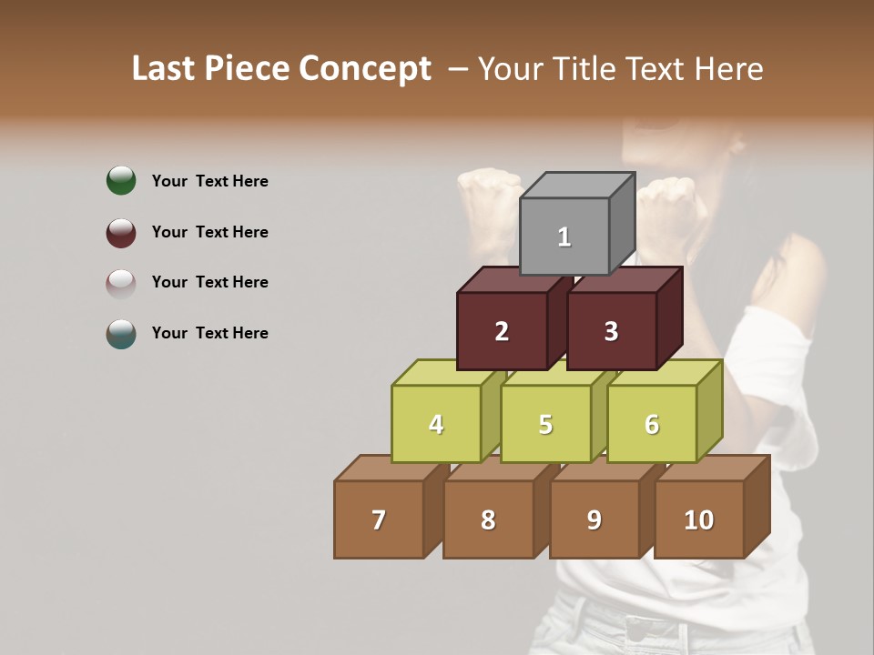 Celebrating Girl Background PowerPoint Template