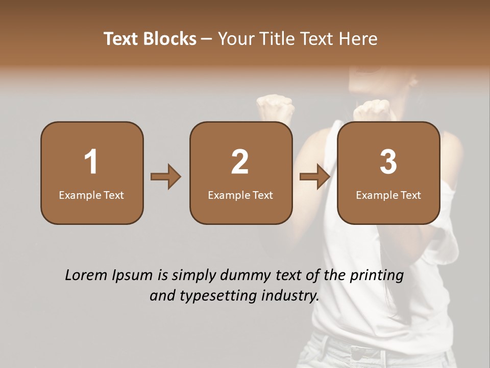 Celebrating Girl Background PowerPoint Template