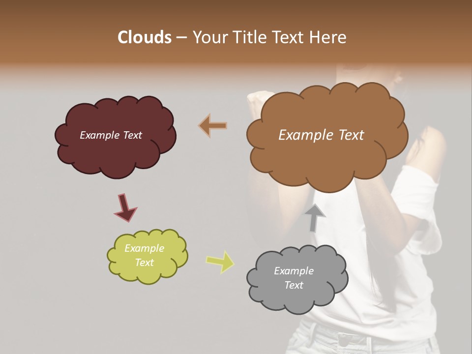 Celebrating Girl Background PowerPoint Template