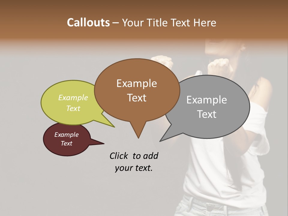 Celebrating Girl Background PowerPoint Template