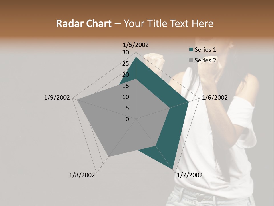 Celebrating Girl Background PowerPoint Template