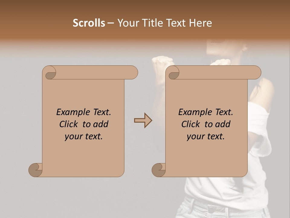 Celebrating Girl Background PowerPoint Template