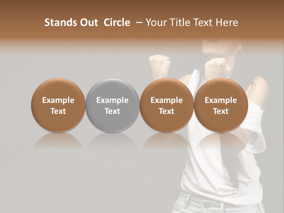 Celebrating Girl Background PowerPoint Template