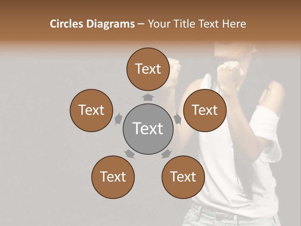 Celebrating Girl Background PowerPoint Template