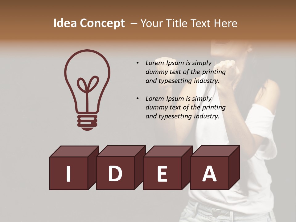 Celebrating Girl Background PowerPoint Template