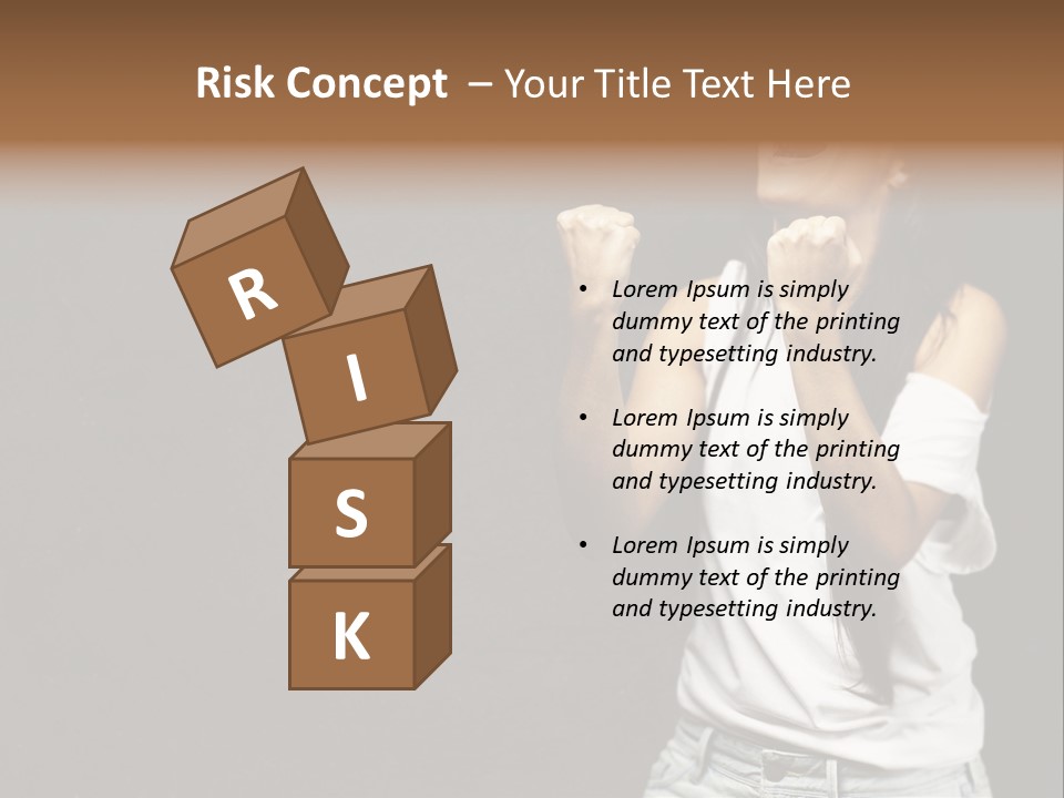 Celebrating Girl Background PowerPoint Template