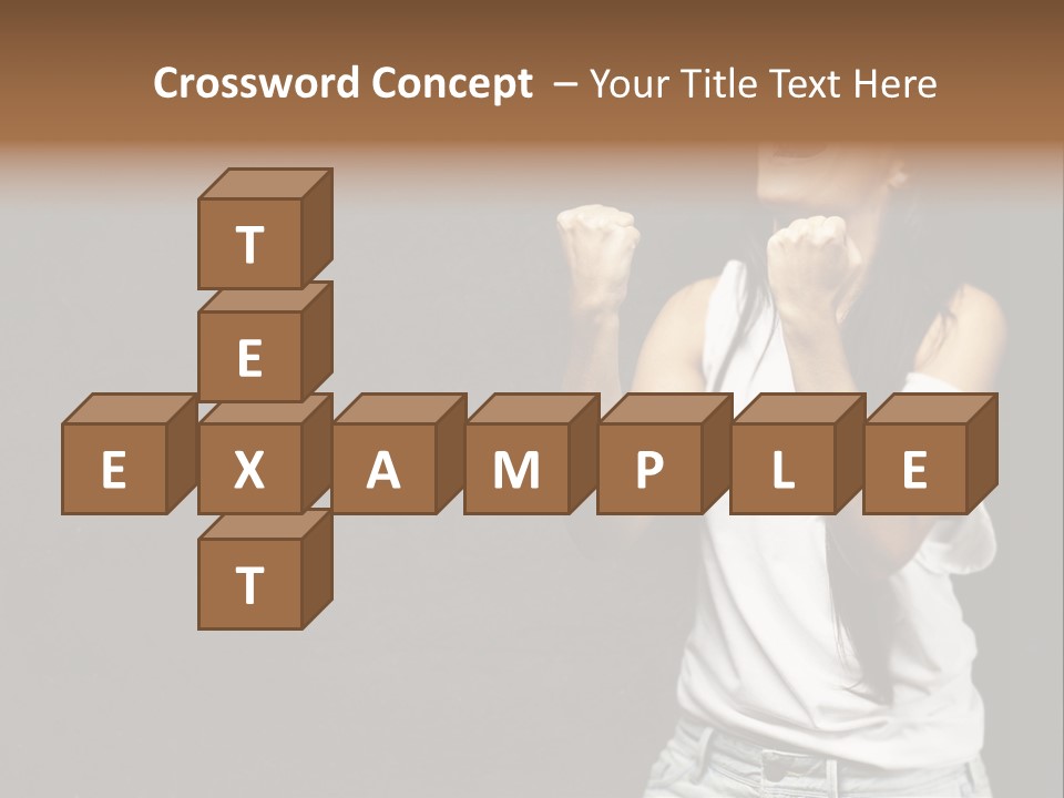 Celebrating Girl Background PowerPoint Template