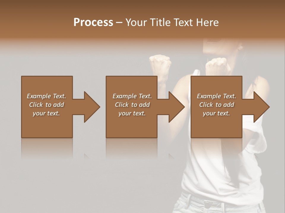 Celebrating Girl Background PowerPoint Template