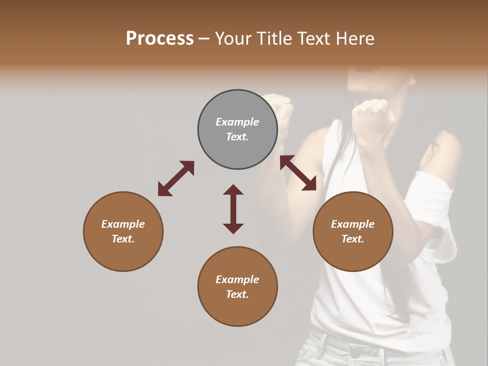 Celebrating Girl Background PowerPoint Template