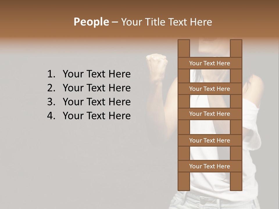 Celebrating Girl Background PowerPoint Template