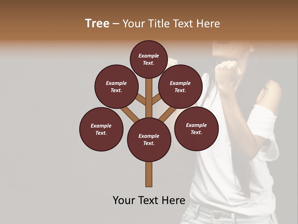 Celebrating Girl Background PowerPoint Template