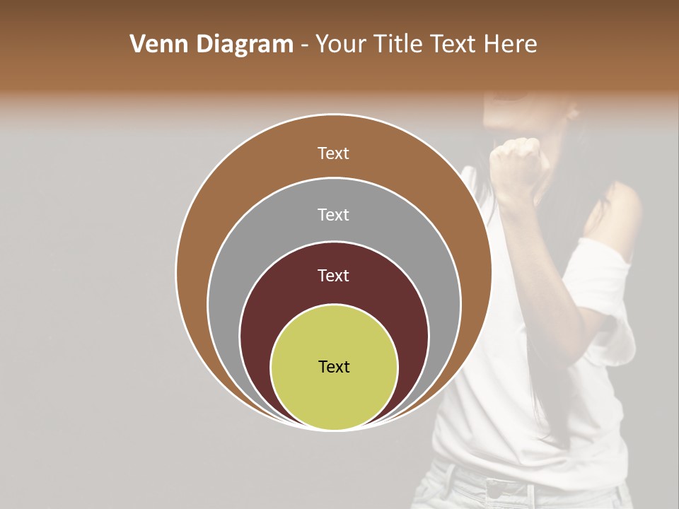 Celebrating Girl Background PowerPoint Template