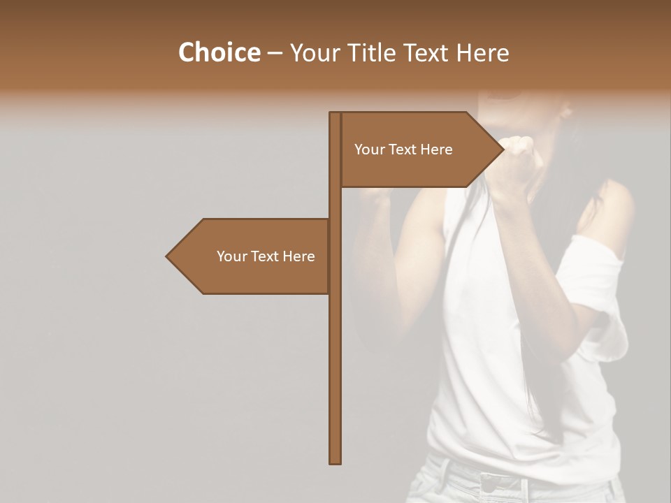 Celebrating Girl Background PowerPoint Template