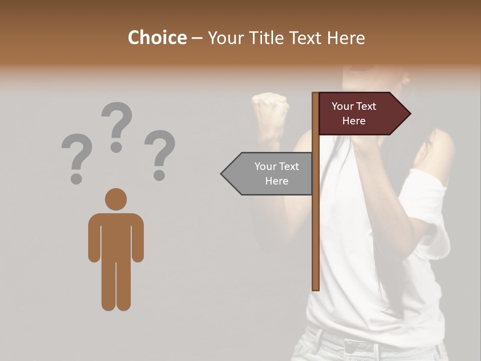 Celebrating Girl Background PowerPoint Template